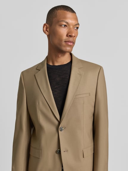 HUGO Super Slim Fit Sakko aus Woll-Mix Modell 'Arti 253X' Beige 3