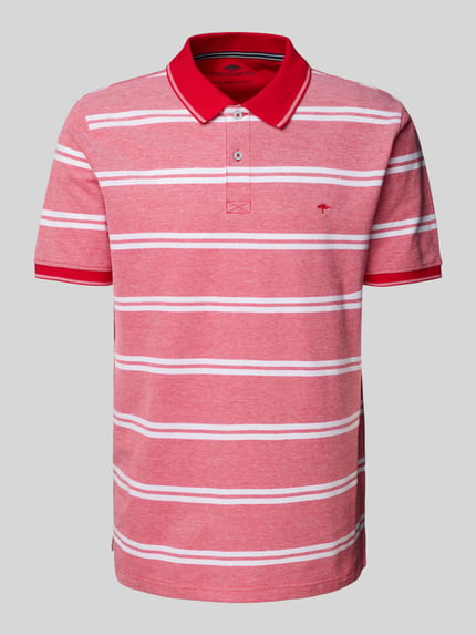 Fynch-Hatton Regular Fit Poloshirt mit Logo-Stitching Rot 2