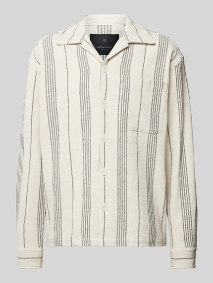 JACK & JONES Premium Regular Fit Freizeithemd mit Streifenmuster Modell 'BLAMANFRED' Sand 2