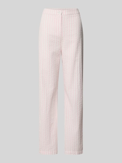 PIECES Straight Leg Hose aus reiner Baumwolle Modell 'TINNA' Rosa 2