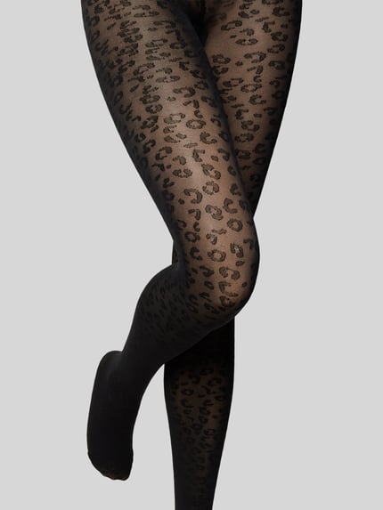 camano 50 DEN Panty met Dierenprint Zwart - 3