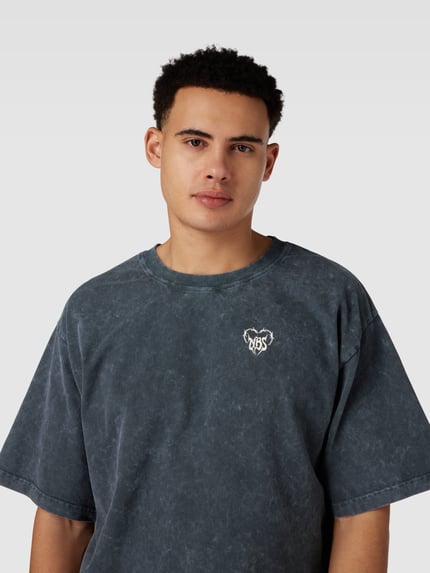 NO BYSTANDERS® T-shirt z okrągłym dekoltem i krótkim rękawem Czarny 3