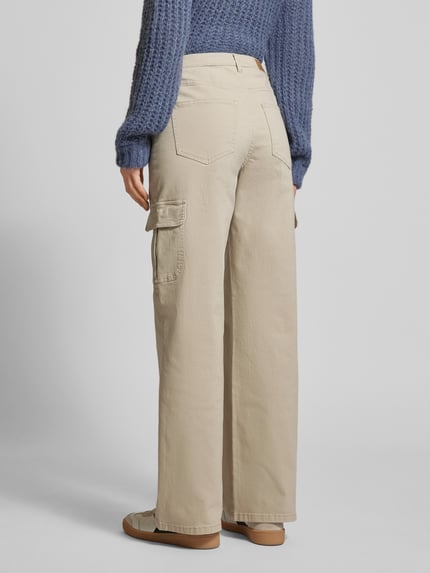 VERO MODA Extra Long Wide Fit Cargohose mit hoher Taille Modell 'TESSA' Beige 5