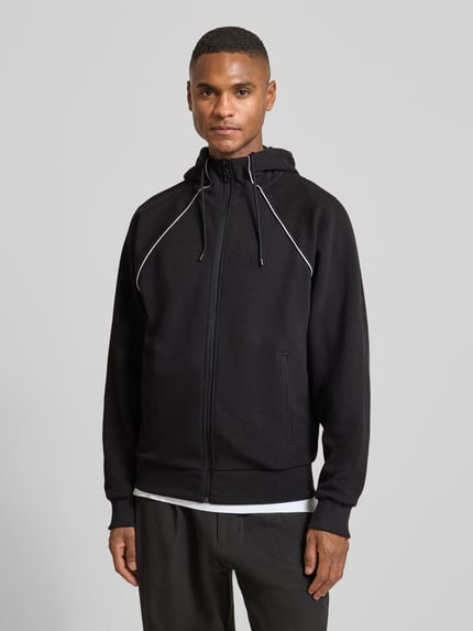 BOSS Green Regular Fit Sweatjacke aus Baumwoll-Mix Black 4