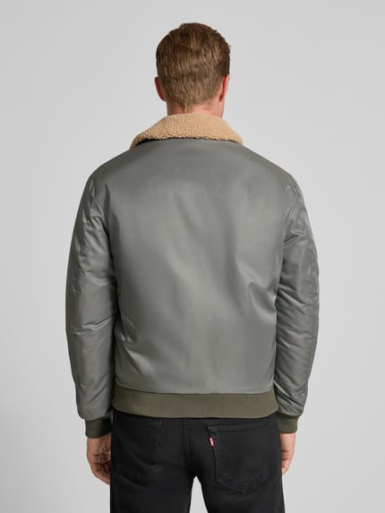 MCNEAL regular fit jack met platte kraag Rietgroen - 5