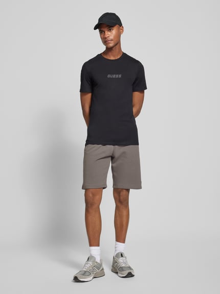 GUESS Activewear Shorts mit elastischem Bund und Tunnelzug Modell 'ALDWIN' Anthrazit 1