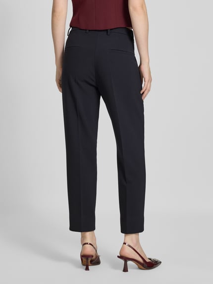 CAMBIO Stoffen broek met vaste pijpboorden, model 'KRYSTAL' Marineblauw - 5