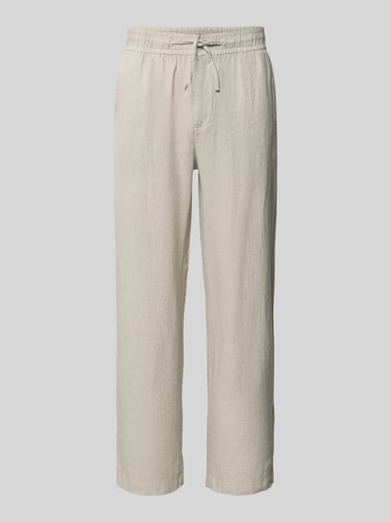 Leinenhose mit elastischem Bund Shop The Look MANNEQUINE