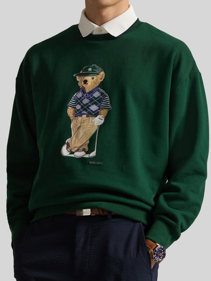 Polo Ralph Lauren Sweter z dzianiny z nadrukiem polo bear z wyhaftowaniem Zielony 3