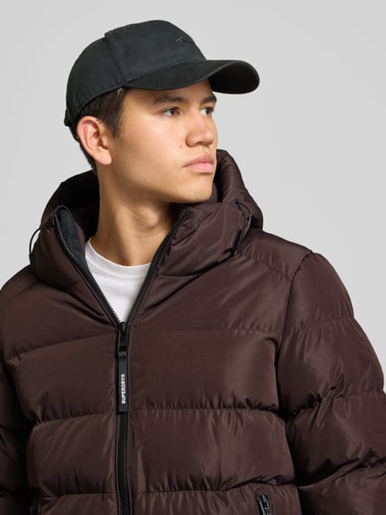 Superdry Steppjacke mit Label-Stitching und Kapuze Bordeaux 3