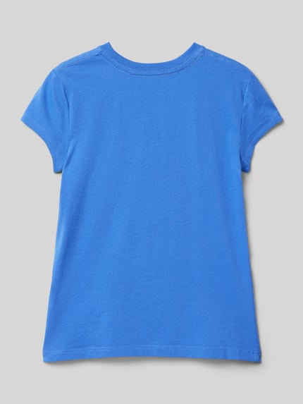 Polo Ralph Lauren Teens T-shirt met logodetail en ronde hals Koningsblauw - 3