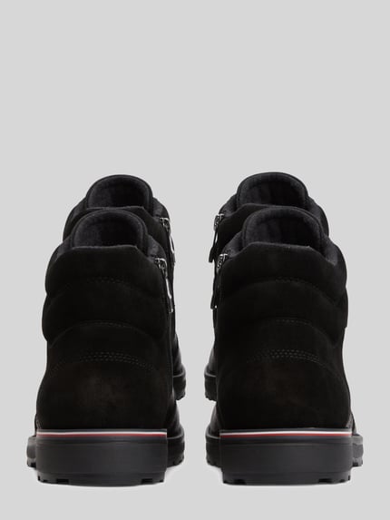 Tommy Hilfiger Schnürstiefel aus echtem Rindsleder Black 5