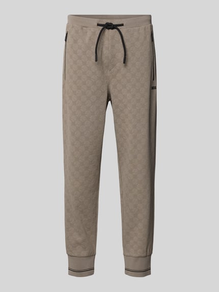 Produktfoto, beige Regular Fit Sweathose aus Baumwoll-Mix Modell 'JT_Revival Hover' von BOSS, strukturierte Oberfläche, schlichte Optik, Herren Sweathose von BOSS