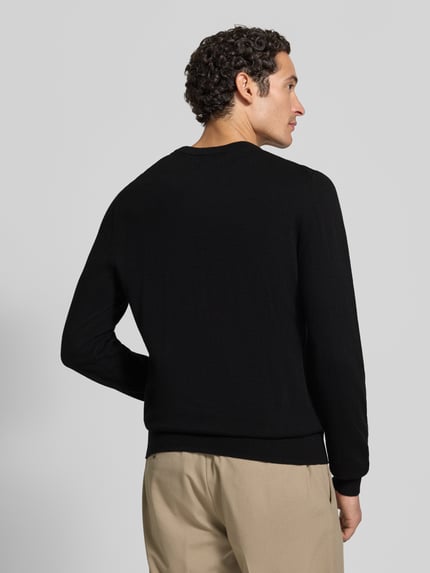 MCNEAL Strickpullover aus Baumwoll-Kaschmir-Mix mit Rundhalsausschnitt Black 5