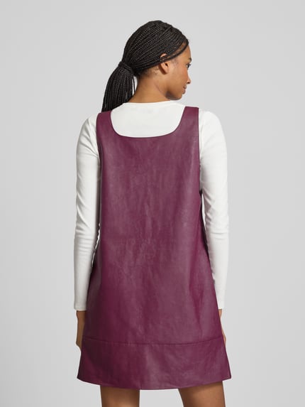 ONLY Sukienka mini o kroju oversized bez rękawów model ‘JOSIE’ Bordowy 5