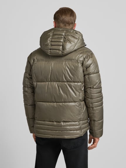 Tom Tailor Regular fit gewatteerd jack met capuchon Olijfgroen - 5