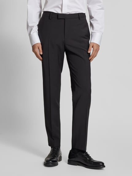 Pierre Cardin Spodnie garniturowe z mieszanki wełny Model „Ryan” Czarny 4