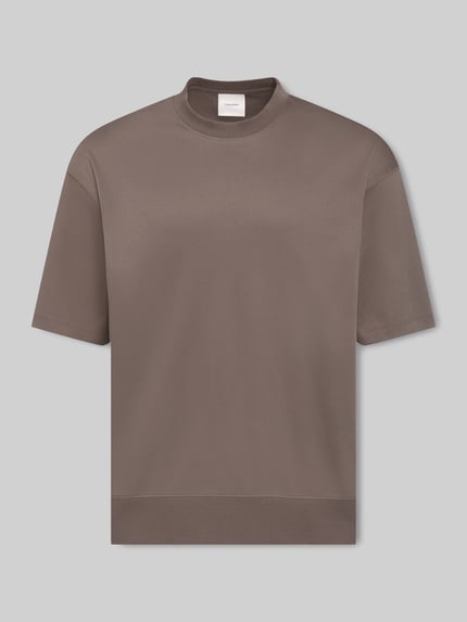 CK Calvin Klein t-shirt o kroju regular fit z czystej bawełny Średniobrązowy 2
