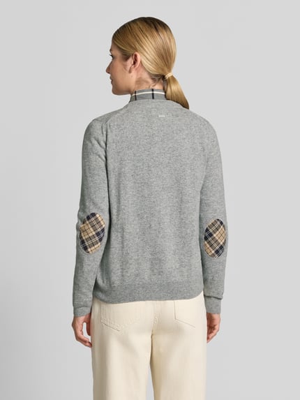 Barbour Slim Fit Strickjacke aus Woll-Baumwoll-Mix Hellgrau 5