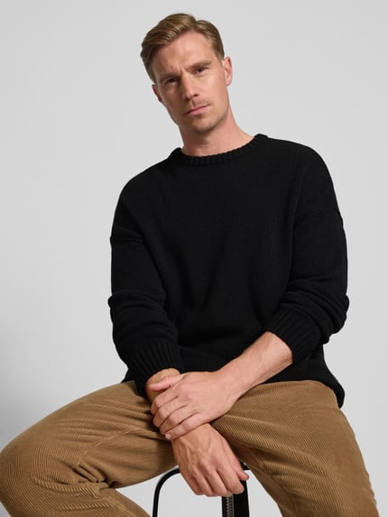 DRYKORN Loose Fit Strickpullover mit Woll-Anteil Modell 'MALIO' Black 3