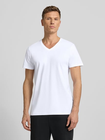 Christian Berg Men T-Shirt mit V-Ausschnitt im 2er-Pack Weiss 4