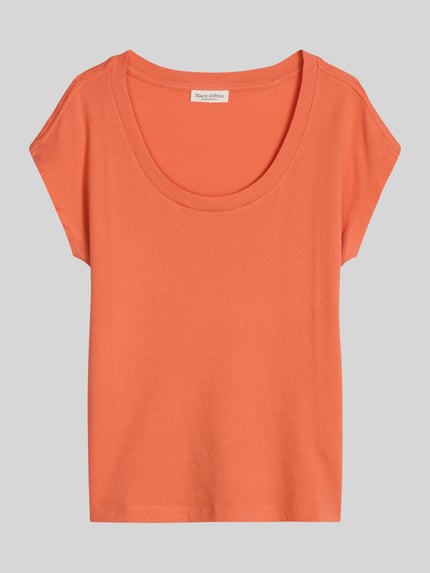 Marc O'Polo Regular Fit T-Shirt aus reiner Baumwolle Orange 2
