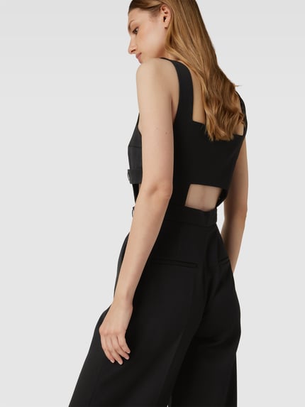 ba&sh Jumpsuit mit Zierknöpfen Black 3
