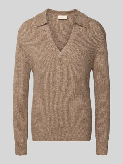 FREE/QUENT Slim Fit Strickpullover mit Woll-Anteil Modell 'Hil' Taupe 2