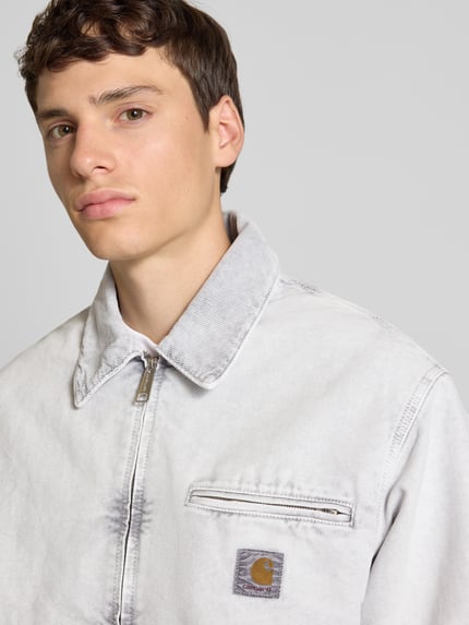 Carhartt Work In Progress Kurtka z wykładanym kołnierzem i zamkiem błyskawicznym Jasnoszary 3