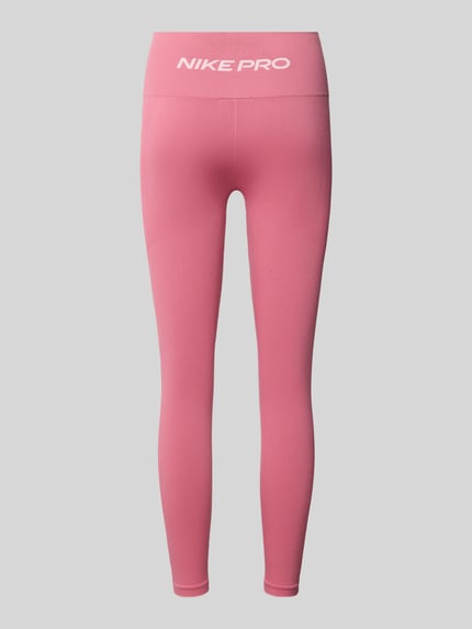 Nike Training Eng anliegend Sportleggings mit Logo-Print Pink 3
