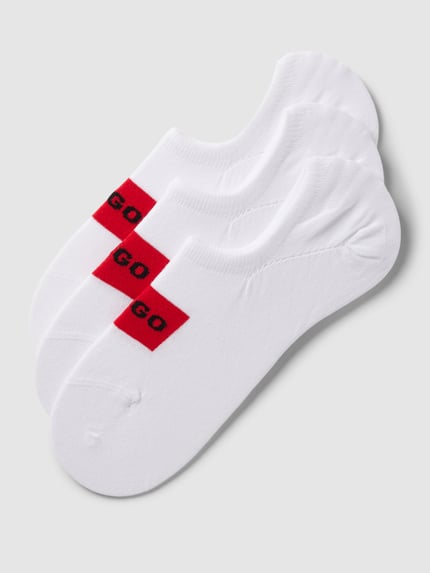 HUGO Sneakersocken im 3er-Pack Modell 'LABEL' Weiss 1