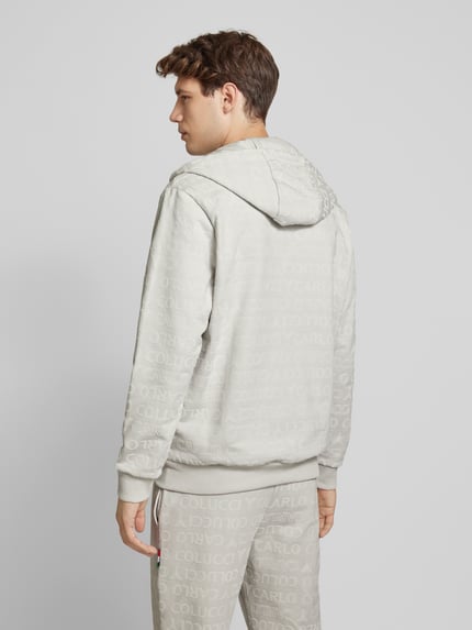 Carlo Colucci Sweatjacke mit Kapuze Hellgrau 5