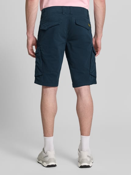 PME Legend tapered fit cargo bermuda’s met klepzakken model 'Nordrop' Marineblauw - 5