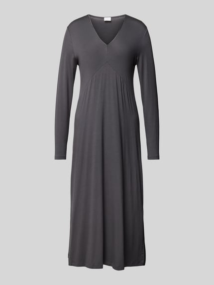 Mey Nachthemd in design met lange mouwen Antraciet - 1