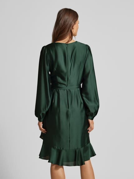 SWING Cocktailkleid mit Bindegürtel Dunkelgruen 5