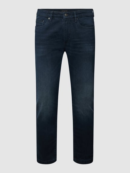 Jeans met labelpatch, model 'WEST' Shop The Look MANNEQUINE