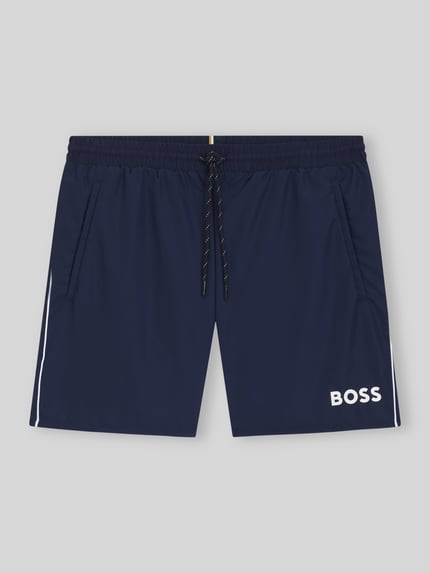 BOSS Regular Fit Badehose mit Logo-Print Modell 'STARFISH' Marine 1