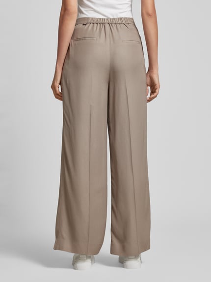 Calvin Klein Womenswear Anzughose aus Viskose-Mix mit Leinen-Anteil Sand 5