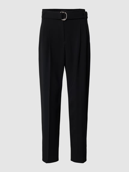 Spodnie materiałowe o kroju regular fit z paskiem model ‘Tapiah’ Shop The Look MANNEQUINE