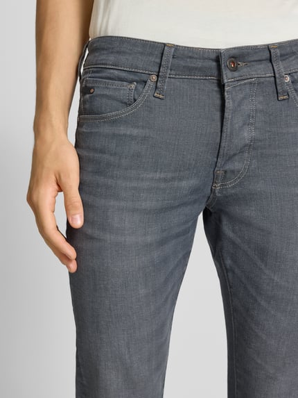 JACK & JONES Jeansy z 5 kieszeniami model ‘GLENN’ Ciemnoszary 3