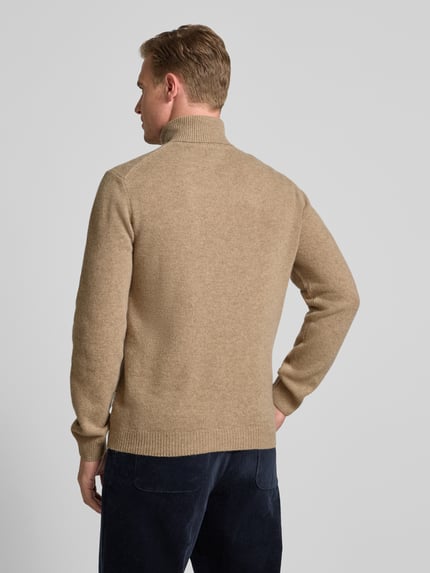 Casual Friday Strickpullover mit Rollkragen Camel Melange 5
