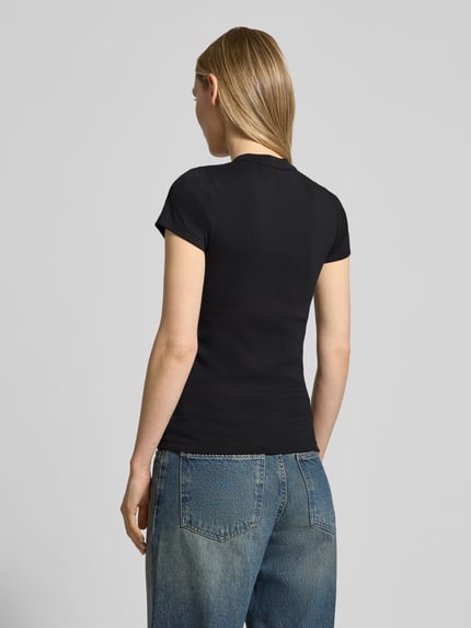 Polo Ralph Lauren slim fit T-shirt van katoenmix BLACK - 5