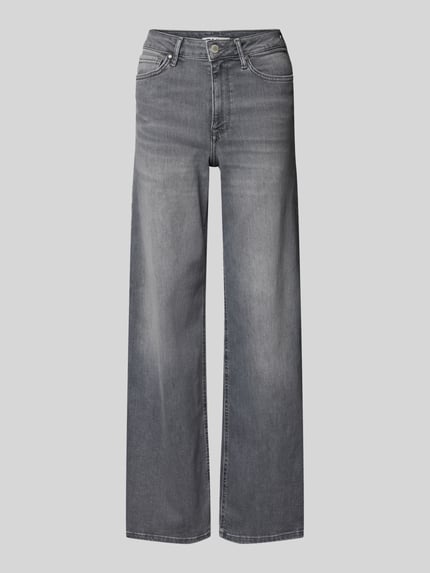 ONLY Wide Leg Jeans im 5-Pocket-Design Modell 'MADISON' Mittelgrau 2