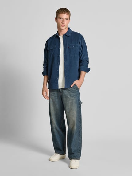 Levi's® Relaxed fit vrijetijdsoverhemd met kentkraag, model 'JACKSON WORKER' Marineblauw - 1