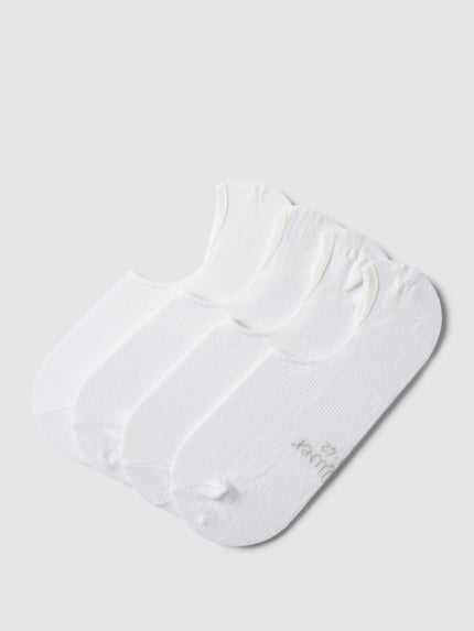 s.Oliver RED LABEL Footies met stretch in een set van 4 Wit - 1
