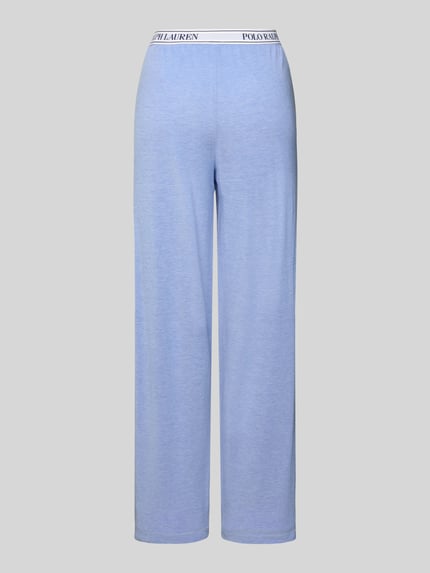 Polo Ralph Lauren Straight Leg Pyjama-Hose mit elastischem Label-Bund Blau 3