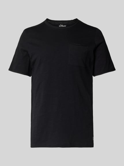 s.Oliver RED LABEL Regular fit T-shirt van puur katoen Zwart - 2