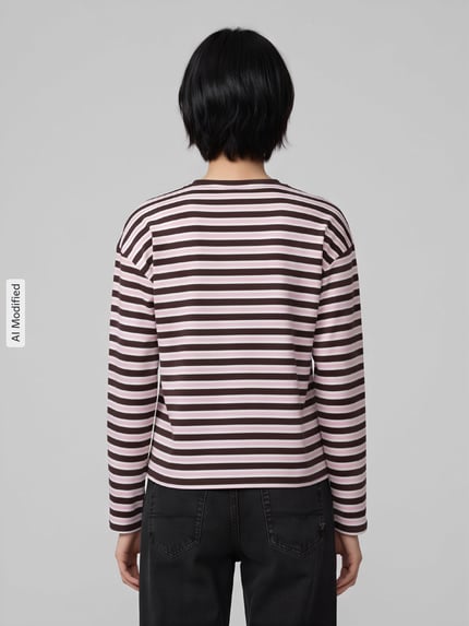 ONLY Boxy Fit Langarmshirt aus reiner Baumwolle Modell 'SOPH' Rosa 5