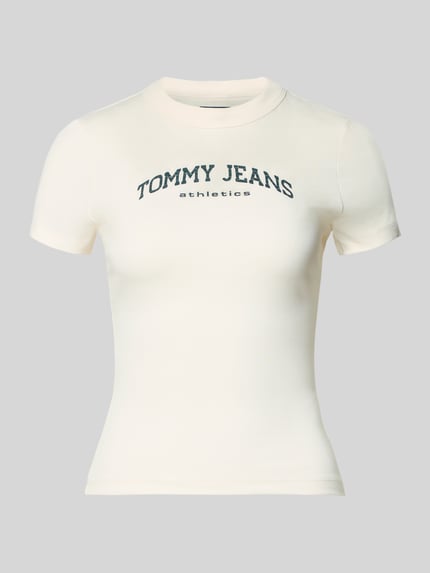 Slim Fit T-Shirt aus Baumwoll-Mix Modell 'SLIM VARSITY' Shop The Look MANNEQUINE