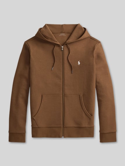 Produktfoto, brązowa Regular Fit Sweatjacke aus Baumwoll-Mix od Polo Ralph Lauren, gładka faktura, Herren Sweatjacke